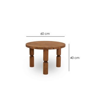Masuta de cafea, Hanah Home, Ida 60, 60x40x60 cm, Castan