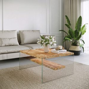Masuta de cafea, Hanah Home, Niagara S101, 75x40x75 cm, Stejar