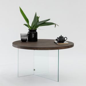 Masuta de cafea, Hanah Home, Serenity, 70x40 cm, Transparent/Nuc