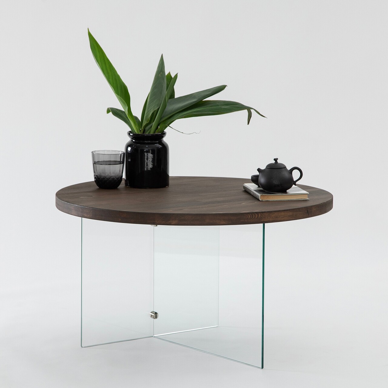 Masuta de cafea, Hanah Home, Serenity, 70×40 cm, Transparent/Nuc Masuta de cafea, Hanah Home, Serenity, 70x40 cm, Transparent/Nuc