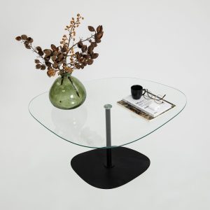 Masuta de cafea, Hanah Home, Soho, 85x40x67 cm, Transparent/Negru