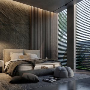 Saltea Feeling Luxury Brown 200x200 cm, H 30 cm, Multipocket, Latex