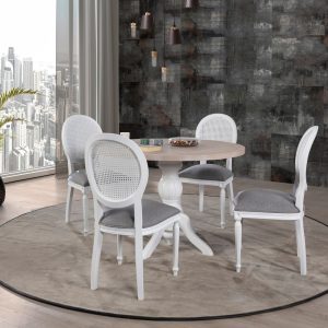 Set masă și scaune (5 bucăți), Hanah Home, Albero133, Natural Set masă și scaune (5 bucăți), Hanah Home, Albero133, Natural