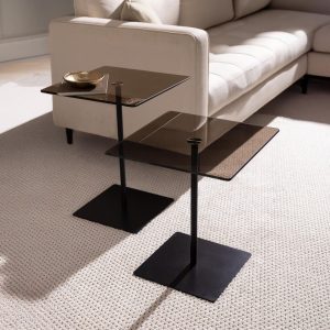 Set masute de cafea, Hanah Home, Elegante 2, Negru/Bronz Set masute de cafea, Hanah Home, Elegante 2, Negru/Bronz