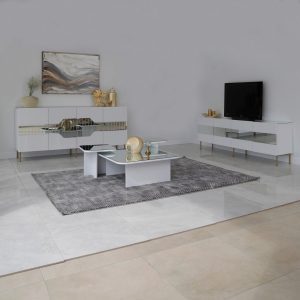 Set masute de cafea, Hanah Home, Jazz, Alb Set masute de cafea, Hanah Home, Jazz, Alb