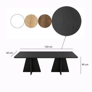 Set masute de cafea, Hanah Home, Mushroom, Negru