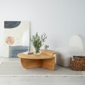 Set masute de cafea, Hanah Home, Podium Wood, Stejar
