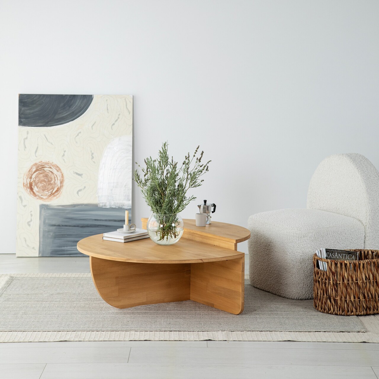 Set masute de cafea, Hanah Home, Podium Wood, Stejar Set masute de cafea, Hanah Home, Podium Wood, Stejar