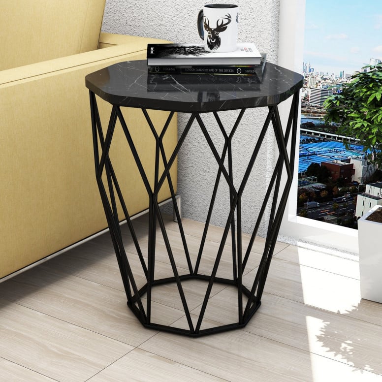 Masuta Auxiliara Sofya – Negru Marble Masuta Auxiliara Sofya - Negru Marble