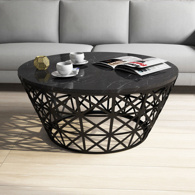 Masuta de Cafea Stil – Negru Marble Masuta de Cafea Stil - Negru Marble