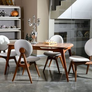 Set Masa si Scaune 5 Piese Touch Wooden - Crem