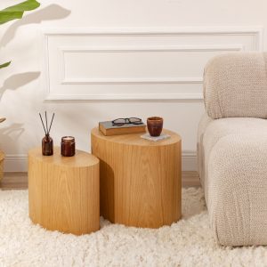 Set masute laterale Elipse Set Stejar